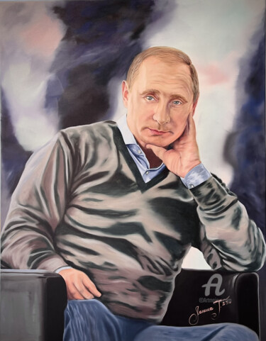Ζωγραφική με τίτλο "Portrait Oil painti…" από Tatiana Татьяна Lapina Лапина, Αυθεντικά έργα τέχνης, Λάδι