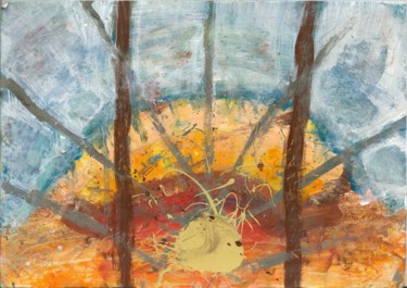 Peinture intitulée "La Piscine de Rouba…" par Annaëlle (La Primauté De L'Émotion), Œuvre d'art originale, Acrylique