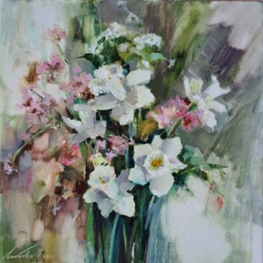 Pittura intitolato "Spring scent" da Olha Laptieva, Opera d'arte originale, Olio