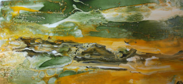 Peinture intitulée "Rivière Corse" par Eveline Ghironi (khava), Œuvre d'art originale, Peinture vitrail