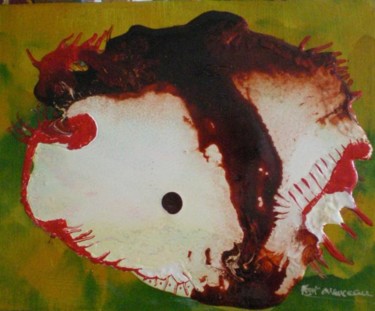 Peinture intitulée "le cri" par Eveline Ghironi (khava), Œuvre d'art originale, Huile