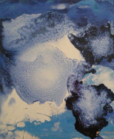 Painting titled "icebergs" by Eveline Ghironi (khava), Original Artwork, Oil