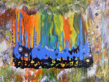 Malarstwo zatytułowany „Pollution” autorstwa Eveline Ghironi (khava), Oryginalna praca, Olej