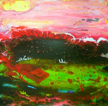 Painting titled "Crépuscule 3" by Eveline Ghironi (khava), Original Artwork, Other