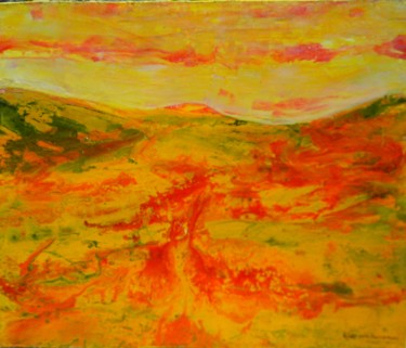 Malerei mit dem Titel "Lubéron" von Eveline Ghironi (khava), Original-Kunstwerk, Andere