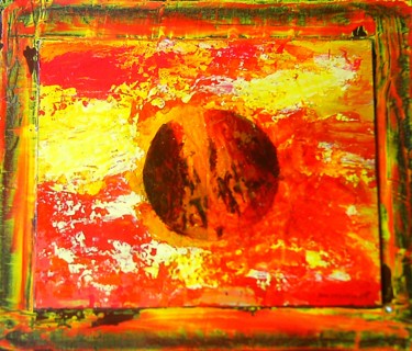 Painting titled "soleil-rouge" by Eveline Ghironi (khava), Original Artwork, Other
