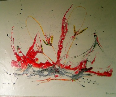 Pintura intitulada "le-colibri" por Eveline Ghironi (khava), Obras de arte originais, Outro