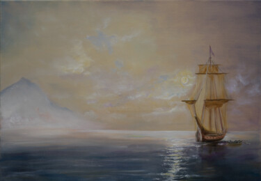 Painting titled "Seascape" by Lara, Original Artwork