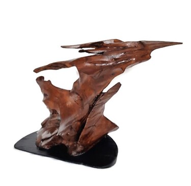 Скульптура под названием "FLOW. Abstract wood…" - Lara Shabelnik, Подлинное произведение искусства, Дерево