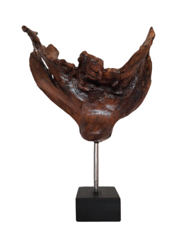 Skulptur mit dem Titel "Flap your wings!" von Lara Shabelnik, Original-Kunstwerk, Holz