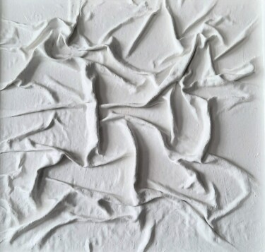 Skulptur mit dem Titel ""Hidden open" White…" von Lara Shabelnik, Original-Kunstwerk, Holz