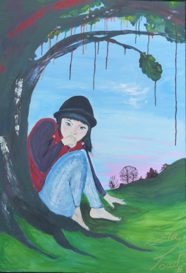 s'en-chêne Peinture intitulée "s'en-chêne" par Lara Toad, Œuvre d'art originale, Acrylique