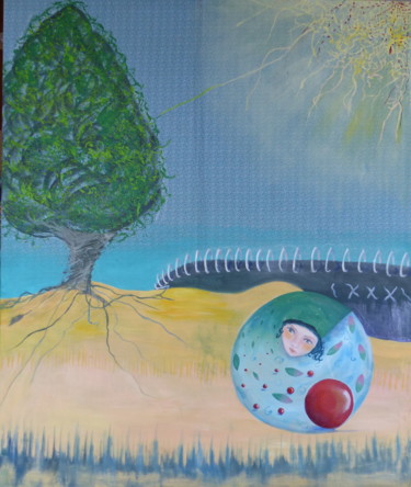 Peinture intitulée "O'fil" par Lara Toad, Œuvre d'art originale, Acrylique Monté sur Châssis en bois