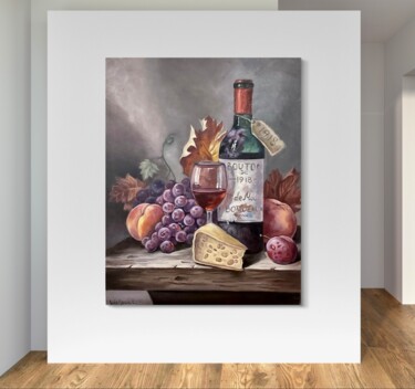 Painting titled "Gourmet" by Lara Wasiljewa, Original Artwork, Oil