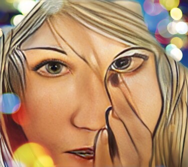 Digitale Kunst mit dem Titel "No More Tears" von Laraib Zeeshan Chaudhary, Original-Kunstwerk, Digitale Malerei