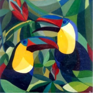 Peinture intitulée "Toucans I" par Lara Meissirel, Œuvre d'art originale