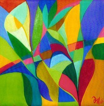 Peinture intitulée "Fleurs Tropicales 2" par Lara Meissirel, Œuvre d'art originale