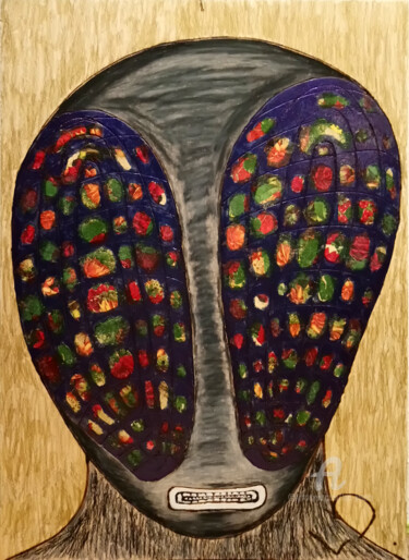 Malerei mit dem Titel "Futuristischer Schu…" von Lari Peters, Original-Kunstwerk, Pastell