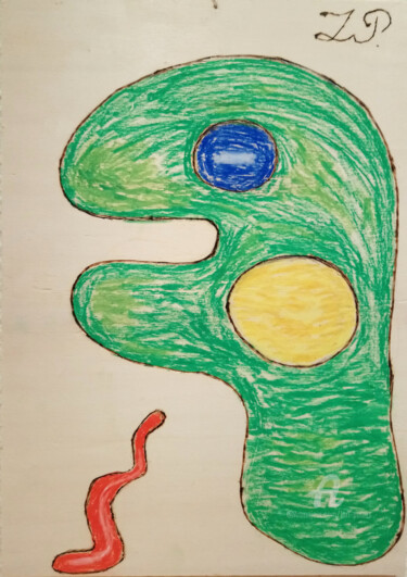 Картина под названием "Sockenpuppe" - Lari Peters, Подлинное произведение искусства, Пастель