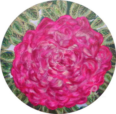 Malerei mit dem Titel "Die Paradies Rose" von Lari Peters, Original-Kunstwerk, Acryl