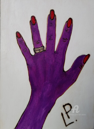 Painting titled "Die magische Hand d…" by Lari Peters, Original Artwork, Acrylic