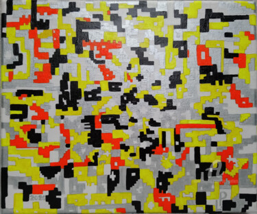 Peinture intitulée "Pixel" par Lari Peters, Œuvre d'art originale, Acrylique