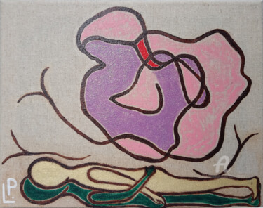 Peinture intitulée "Rose im Garten" par Lari Peters, Œuvre d'art originale, Acrylique