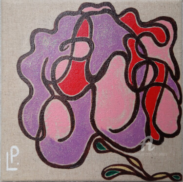 Malerei mit dem Titel "Eine Rose" von Lari Peters, Original-Kunstwerk, Acryl