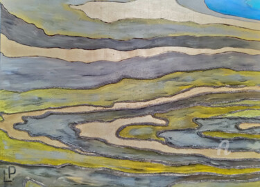 Pintura titulada "Wasser, Sand und See" por Lari Peters, Obra de arte original, Acrílico