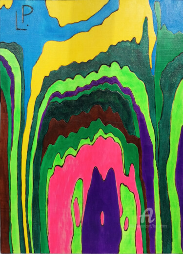Pintura titulada "Der Wald" por Lari Peters, Obra de arte original, Acrílico