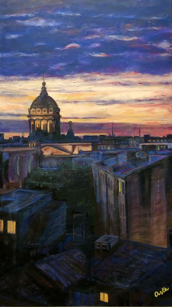 Peinture intitulée "In St. Petersburg" par Larisa Astakhova, Œuvre d'art originale, Acrylique