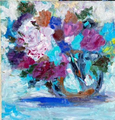 Peinture intitulée "Bouquet of flowers" par Larisa Bogdanova, Œuvre d'art originale, Huile