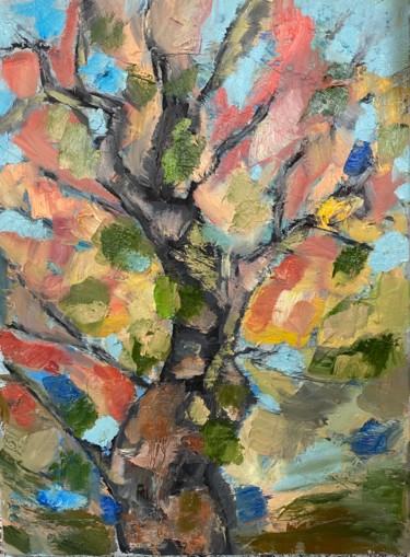 Malerei mit dem Titel "Жизнь дерева" von Larisa Bogdanova, Original-Kunstwerk, Öl