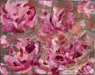 Peinture intitulée "Red Peonies" par Larisa Bogdanova, Œuvre d'art originale, Huile