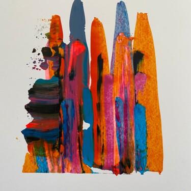 Картина под названием "Abstract colored co…" - Larisa Bogdanova, Подлинное произведение искусства, Акрил