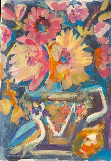 Painting titled "Натюрморт для настр…" by Larisa Bogdanova, Original Artwork, Acrylic