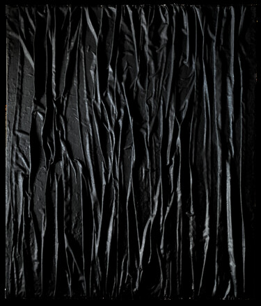 Malerei mit dem Titel "Black fabric painti…" von Larisa Chigirina, Original-Kunstwerk, Acryl Auf Keilrahmen aus Holz montiert