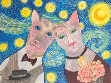 Malarstwo zatytułowany „Date night” autorstwa Larisa Galetii, Oryginalna praca, Akryl