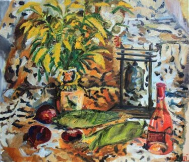 Painting titled "Осенняя охота" by Larisa Ivanova, Original Artwork, Oil