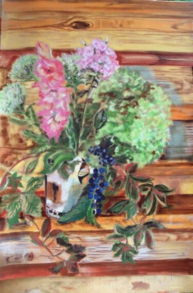 Картина под названием "Август! - Сердце!" - Larisa Ivanova, Подлинное произведение искусства, Масло