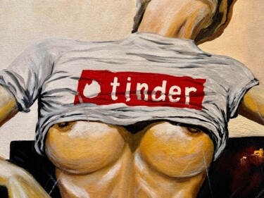 Digital Arts titled "Tinder's icon part 2" by Larisa Lavrova, Original Artwork, Digital Painting