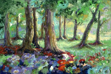 Картина под названием "Sunny day" - Larisa Lavrova, Подлинное произведение искусства, Масло Установлен на Деревянная рама дл…