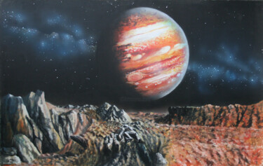 Картина под названием "Jupiter" - Larisa Leontjeva, Подлинное произведение искусства, Масло