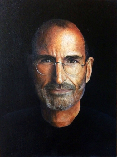 Painting titled "Steve Jobs" by Larisa Logacova, Original Artwork, Oil