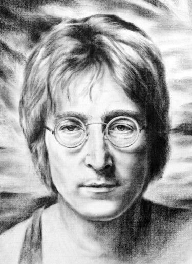 Картина под названием "John Lennon" - Лариса Логачова, Подлинное произведение искусства, Масло