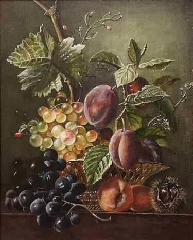 Peinture intitulée "Still life with che…" par Larisa Moiseeva, Œuvre d'art originale, Huile