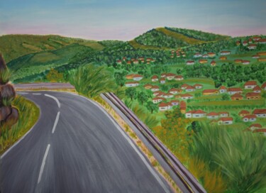 Pintura intitulada "Estrada  Acrylbild" por Larisa Pires, Obras de arte originais, Acrílico