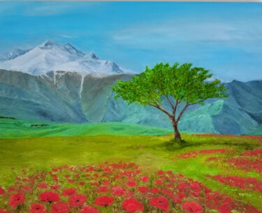 제목이 "Poppy Painting Land…"인 미술작품 Larisa Raevskaia로, 원작, 기름