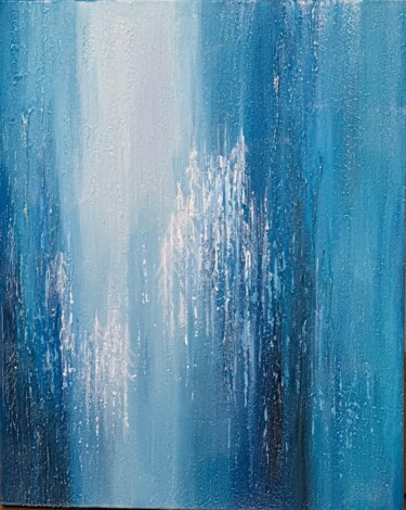 Картина под названием "Winter magical fore…" - Larisa Robins, Подлинное произведение искусства, Акрил Установлен на Деревянн…