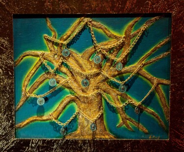 Γλυπτική με τίτλο "Family Tree" από Larisa Ruy, Αυθεντικά έργα τέχνης, Ακρυλικό